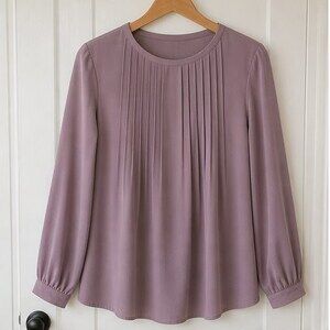 Mauve Pleated Blouse